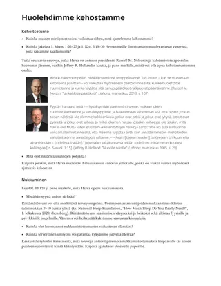 Huolehdimme kehostamme