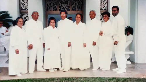 Wakolo family outside the temple