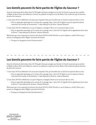 Document à distribuer : Les Gentils peuvent-ils faire partie de l’Église du Sauveur ?