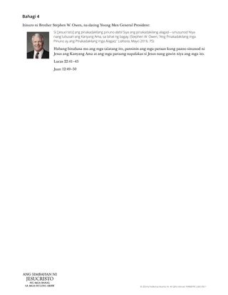 Mga Turo tungkol sa Pagtataguyod at Pagsang-ayon sa mga Tinawag na Mamuno