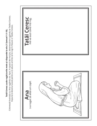 Pagină cu activități pentru Societatea Primară – Tatăl Ceresc aude rugăciunile mele și răspunde la ele.