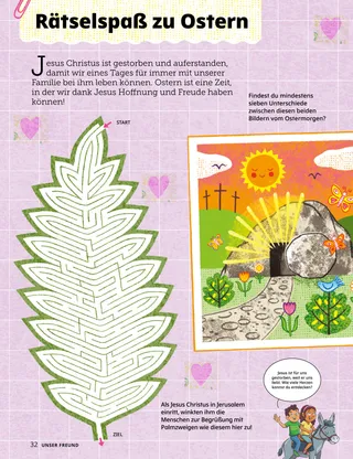 Artikel (PDF) mit Aktivitäten zu Ostern
