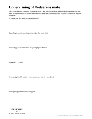 Undervisning på Frelserens måte