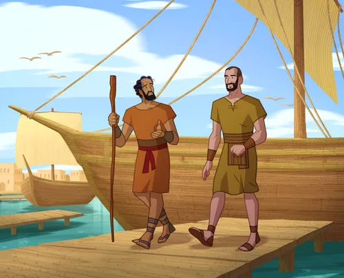 Paul and Silas traveling together.