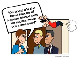 boy jumping on home teachers