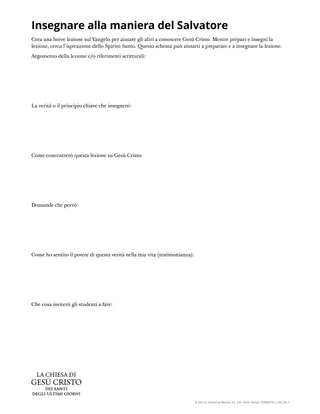 Insegnare alla maniera del Salvatore