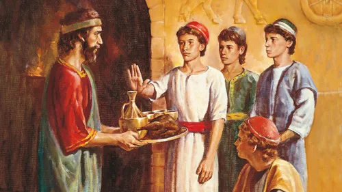 Daniel Refusing the King’s Meat and Wine, by Del Parson