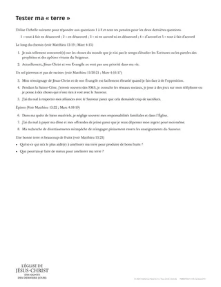 Document à distribuer « Tester ma terre »