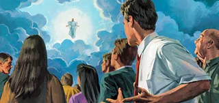 The righteous will see Him come down from heaven