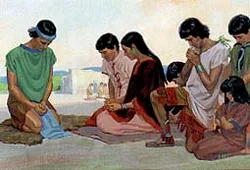 Disciples teach the people