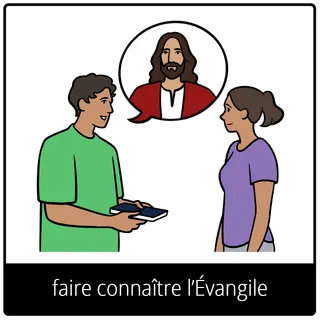 pictogrammes de l’Évangile « faire connaître l’Évangile »
