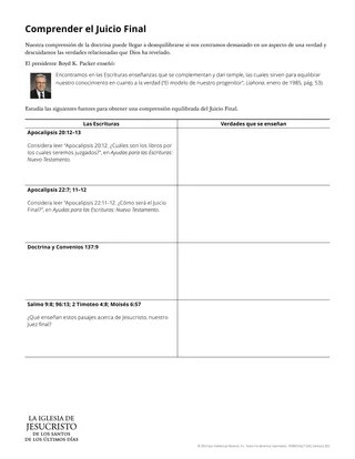 Volante Comprender el Juicio Final