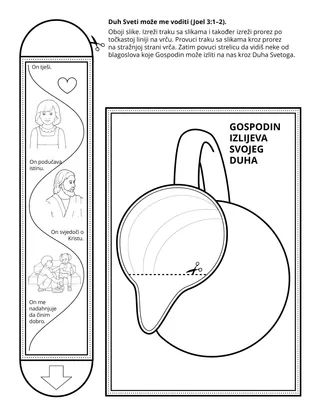 stranica aktivnosti za Malu školu: Duh Sveti može me voditi
