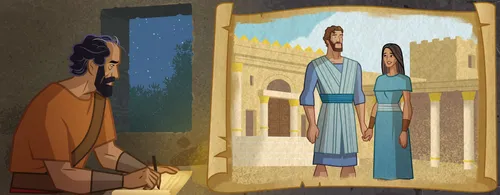 Paul writing a letter to explain that our bodies are like temples.