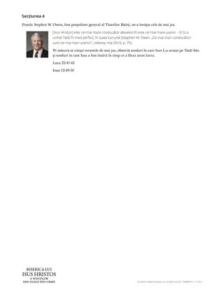 Învățături despre susținerea celor chemați să conducă.