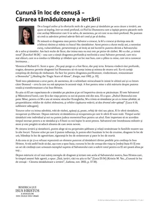 Cunună în loc de cenușă – Cărarea tămăduitoare a iertării