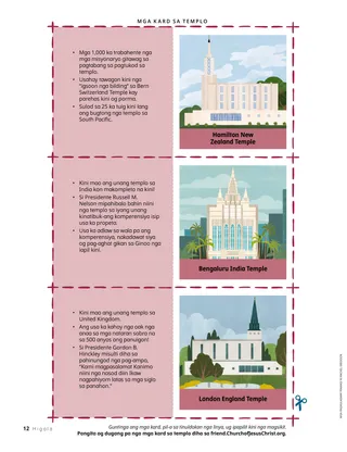 Pahina nga anaa sa PDF niini nga mga kard nga adunay mga hulagway sa mga templo ug mga tinuod nga mga kasayoran sa templo