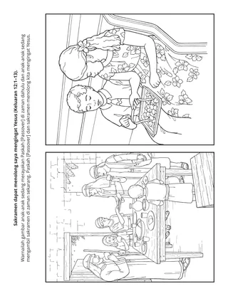 Halaman kegiatan Pratama: Sakramen dapat membantu saya mengingat Yesus