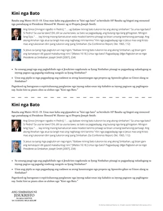 Kini nga Bato nga handout