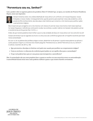 Material de apoio “Porventura sou eu, Senhor?”
