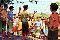Alma and sons of Mosiah preaching