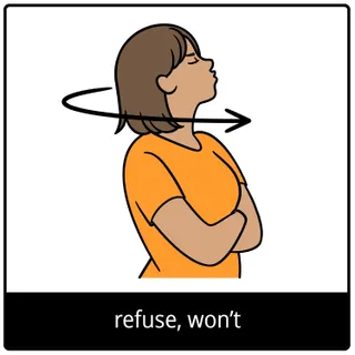 refuse, won’t gospel symbol