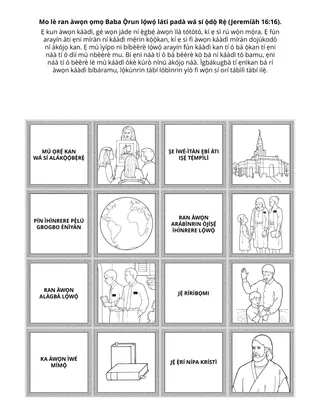 Ojú-ewé ìṣe ṣíṣe alákọ̀ọ́bẹ̀rẹ̀: Mo lè ran àwọn ọmọ Baba Ọ̀run lọ́wọ́ láti padà wá sí ọ̀dọ̀ rẹ̀.