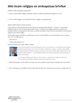 Mēs ticam reliģijas un sirdsapziņas brīvībai