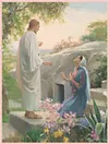Jesus and Mary by the tomb