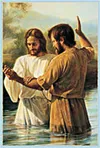 Jesus being baptized