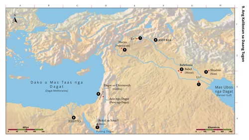 mapa diin nahitabo ang mga hitabo diha sa Daang Tugon