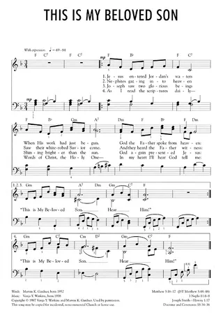 Music, This Is My Beloved Son