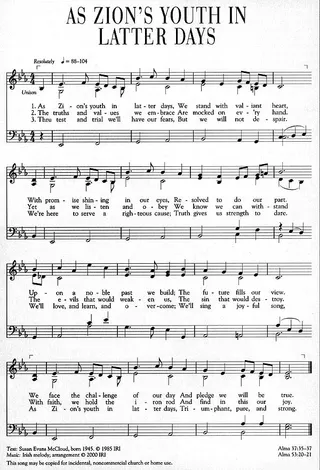 Music, As Zion’s Youth in Latter Days