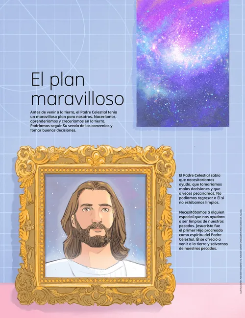 Página PDF con ilustraciones de escenas de la vida de Jesucristo