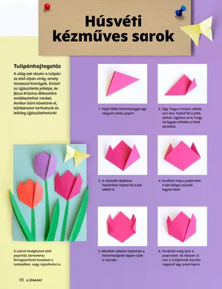 oldal PDF-változata tulipánhajtogatással
