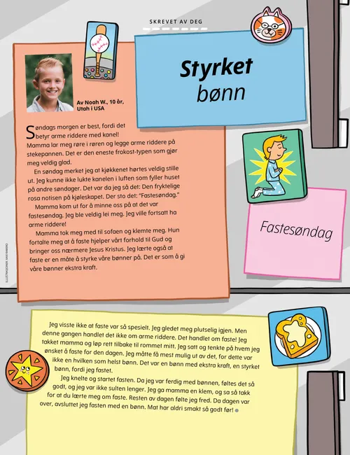 PDF-side med en illustrasjon av et kjøleskap med magneter på