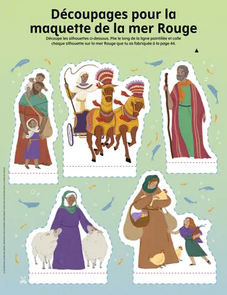 Activité au format PDF avec des silhouettes à découper
