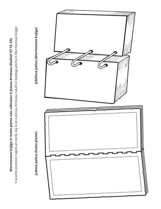 Stran z dejavnostjo za Osnovno: Mormonova knjiga in Sveto pismo nas »zbereta« k Jezusu Kristusu
