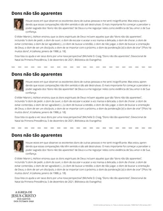 Material complementar Dons não tão aparentes