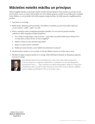 Mācieties noteikt mācību un principus