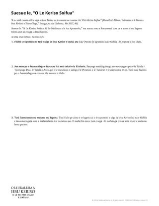 Suesue le pepa na tufa atu, “O Le Keriso Soifua”