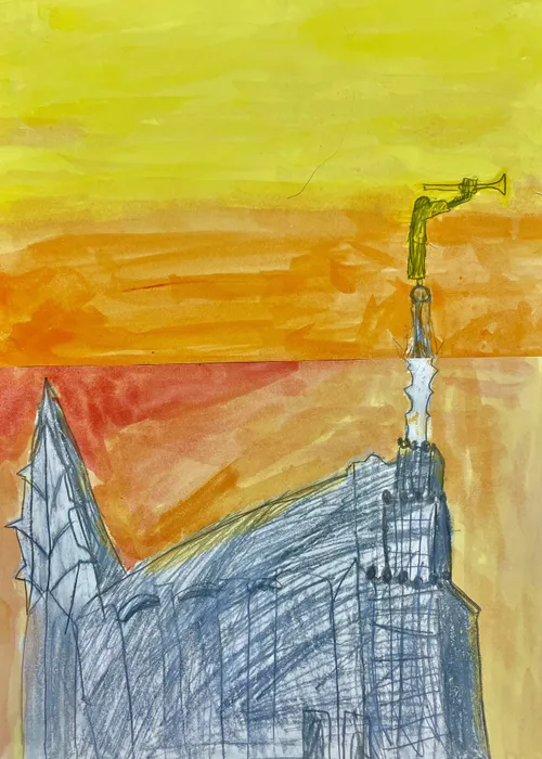 Child’s drawing of a temple