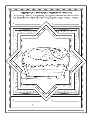 Pahina ng aktibidad para sa Primary: Nagpropesiya si Isaias tungkol kay Jesucristo
