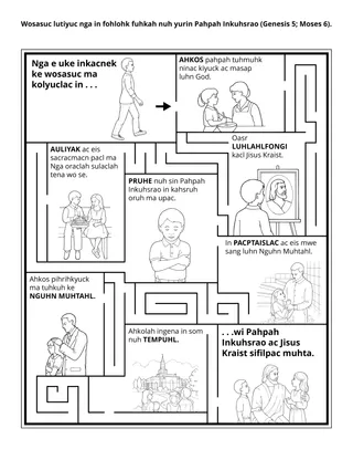 Primary activity page: Wosasuc uh lutiyuc lah ngac fohlohk fuhkah nuh yurin Pahpah Inkuhsraso