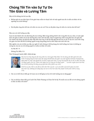 Chúng Tôi Tin vào Sự Tự Do Tôn Giáo và Lương Tâm