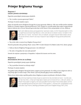 Primjer Brighama Younga