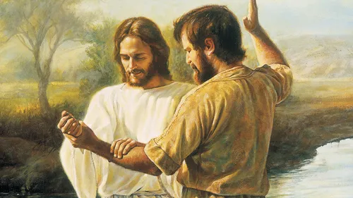John the Baptist baptizing Jesus