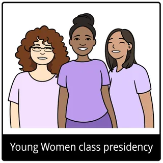 Young Women class presidency gospel symbol