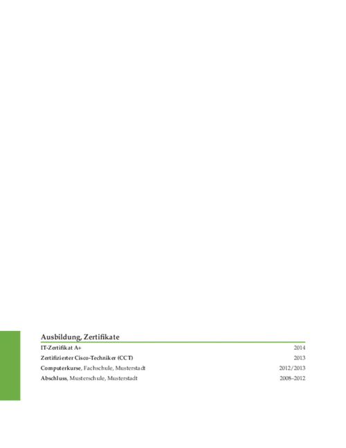 Beispiel für einen guten Lebenslauf