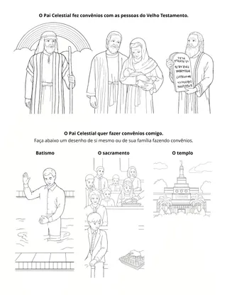 Página de atividades da Primária: O Pai Celestial quer fazer convênios comigo